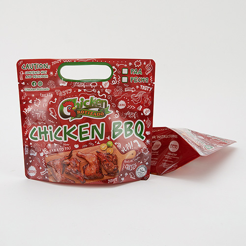 Custom Stand-Up Pouch with Handle for Roasted Turkey Packaging